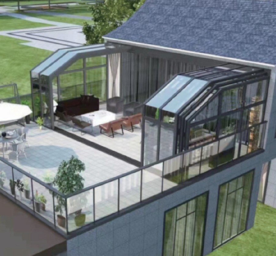 L-type mobile sunroom